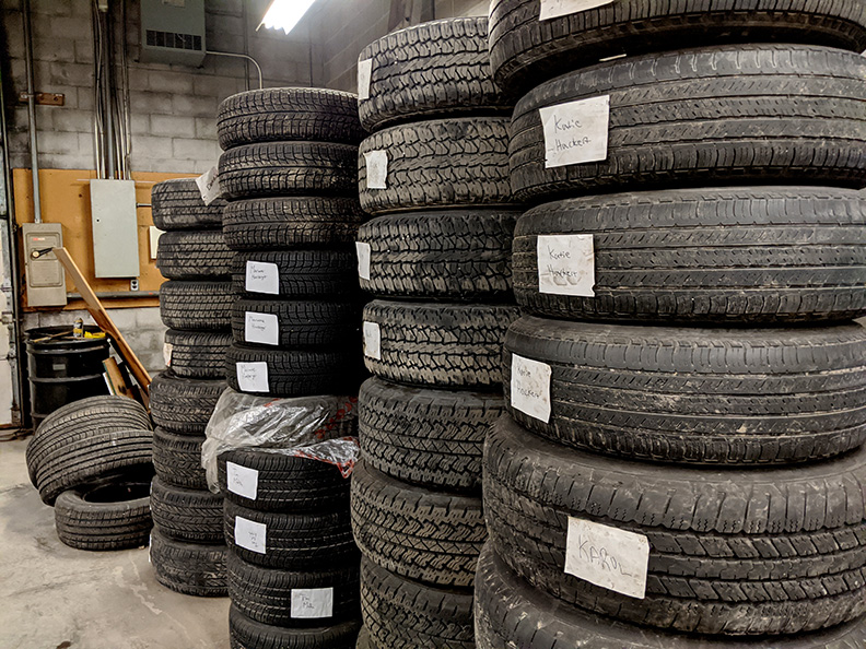 Waterloo Auto Repair Services-Jason's stack of tires